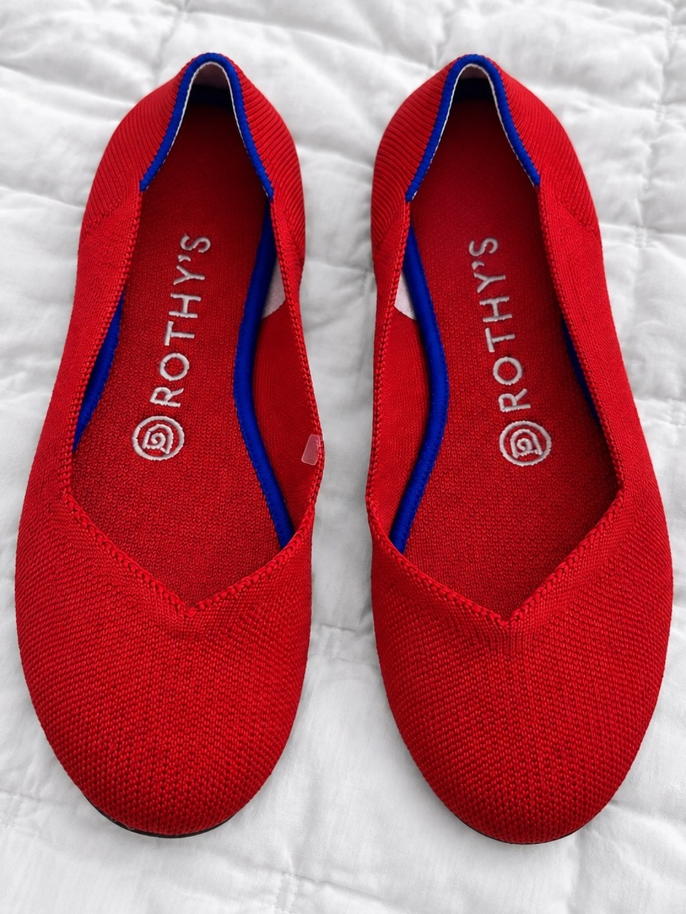 Rothy's The Flat Scooter Red Ballet Flats Shoes Size 6.5 Retired Round Toe